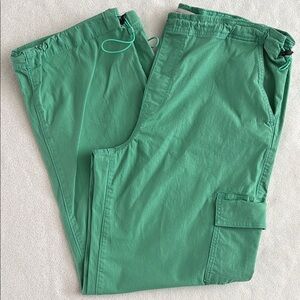 SO Green Cargo Straight Leg w/elastics at waist & ankle, 8 pckts -Lg